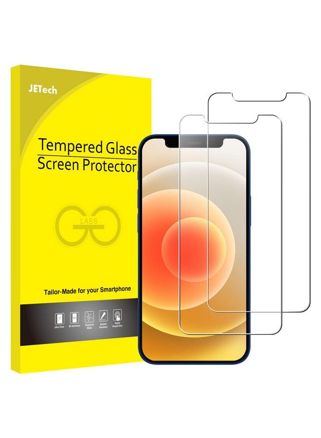 Jetech Screen Protector For Iphone 12 12 Pro 6.1 Inch Tempered Glass Film 2 Pack - Image 2