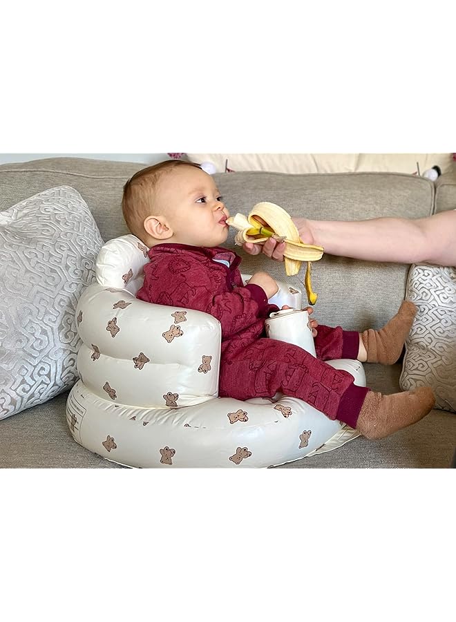 Excefore Baby Inflatable Seat For Babies 3 36 Months Soft And Safe Adorable Bear Cub Design Perfect For Sitting Up Playing And Bathing Ideal Gift For Newborns And Expectant Mothers - Image 2