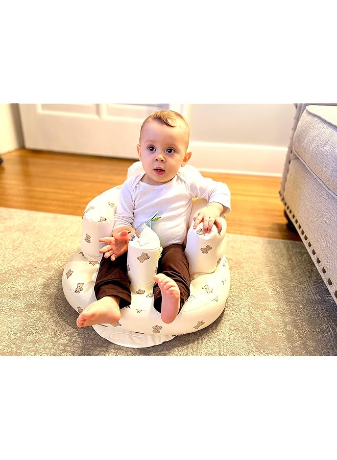 Excefore Baby Inflatable Seat For Babies 3 36 Months Soft And Safe Adorable Bear Cub Design Perfect For Sitting Up Playing And Bathing Ideal Gift For Newborns And Expectant Mothers - Image 4
