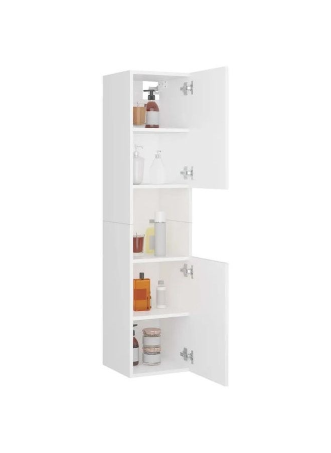vidaxl Bathroom Cabinet White 30x30x130 cm Engineered Wood  - Image 2