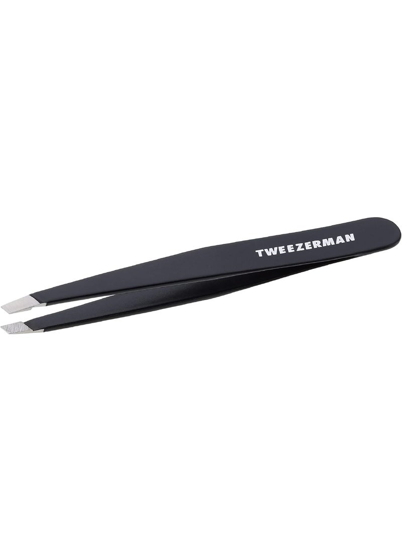 Tweezerman - Tweezerman Stainless Steel Slant Tweezer  Eyebrow Tweezers for Women and Men Black - Image 1