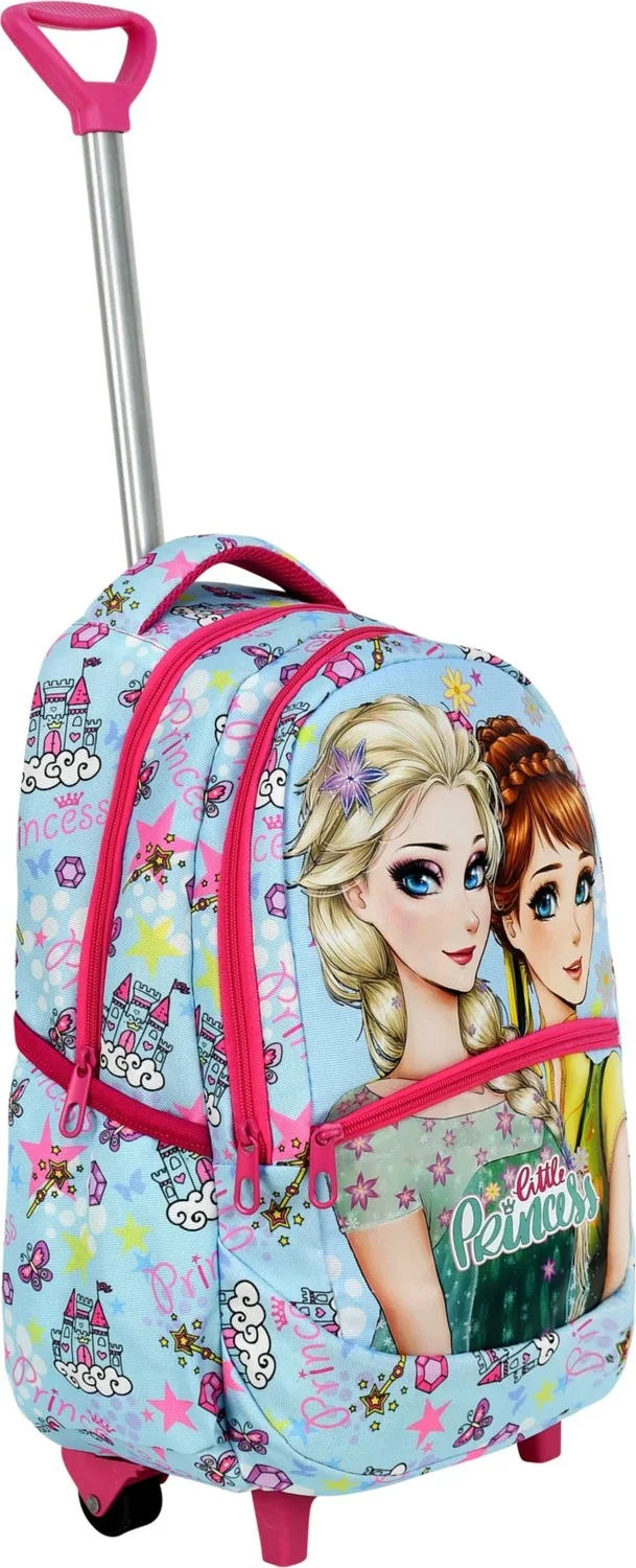 Çantaland Frozen Patterned Primary School Bag with Trolley + Lunch Box