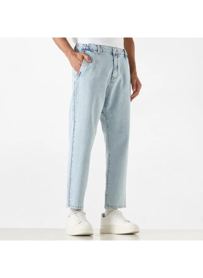 Lee Cooper Lee Cooper Solid Slouchy Fit Mid-Rise Jeans