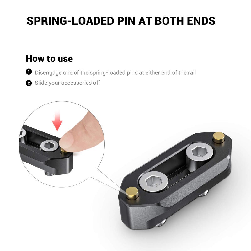 SMALLRIG Quick Release Safety Rail 4cm 1.57 Inches Long with 1/4'' Screws - 1409 - Image 5