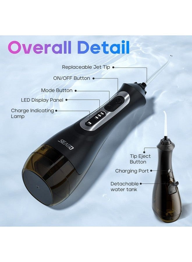 Eagle Water Dental Powder Rinser with 3 modes of cordless water cleaner, 5 nozzles, Ipx7 waterproof and rechargeable portable strong dental powder