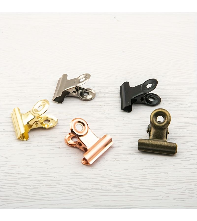 20 Piece Bronze Photo Folder Hinge Clips for Photos Office Decor - Image 2