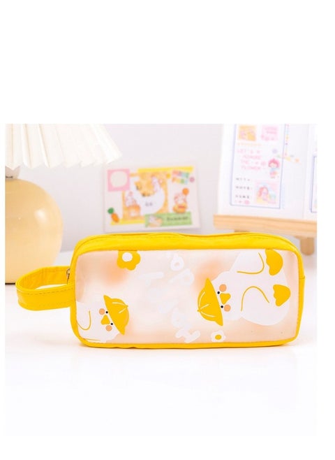 Clear Pencil Case Makeup Color Pouch Cosmetics Bag With Zipper Transparent Travel Bags For College Office School Stationery Organizer