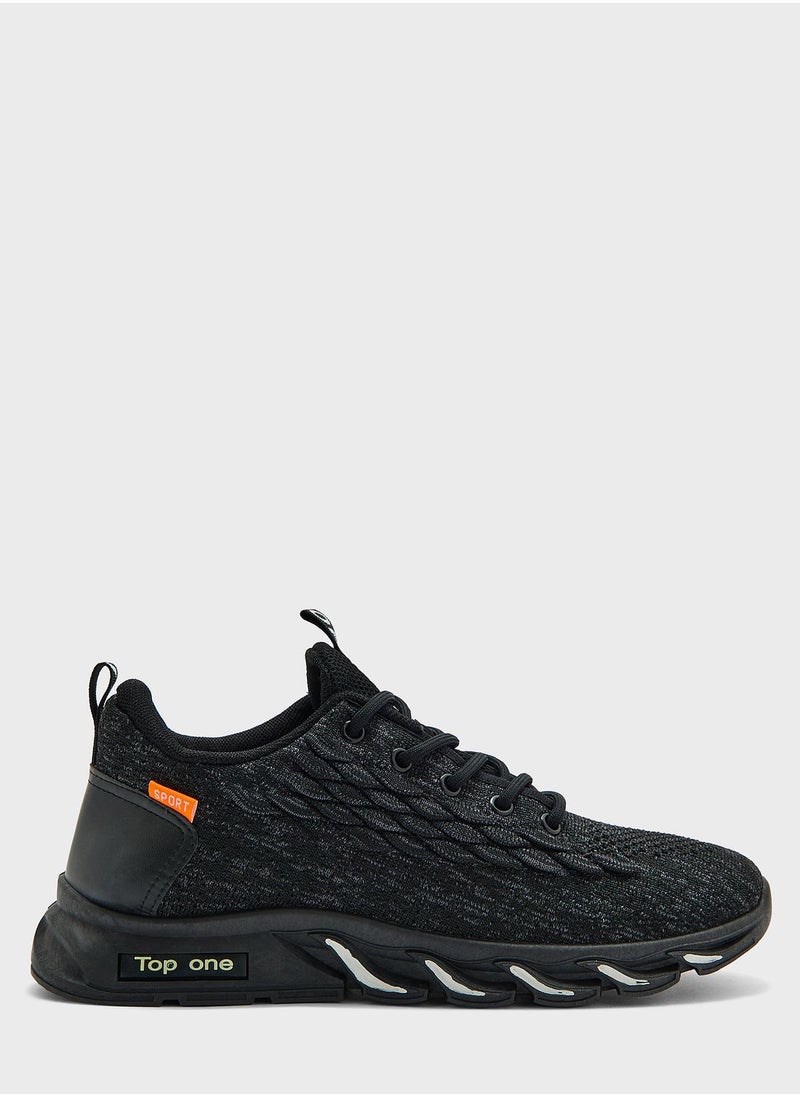 Geoomnii - Casual Lace Up High Top Sneakers - Image 1