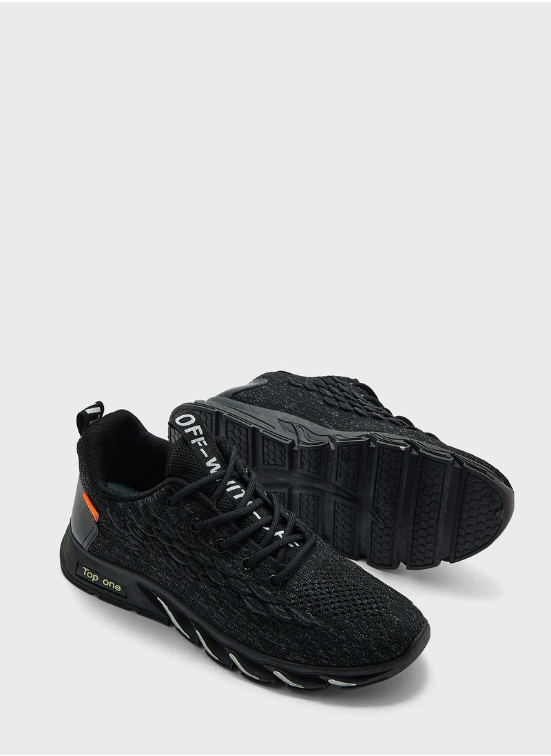 Geoomnii - Casual Lace Up High Top Sneakers - Image 1