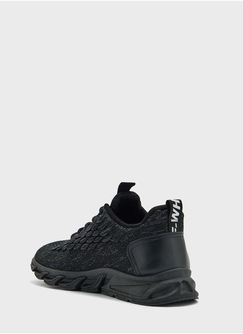 Geoomnii - Casual Lace Up High Top Sneakers - Image 1
