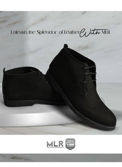 MLR MLR Shoes Genuine Leather Chamoisette Boots, Handmade Black Color Medical Rubber Sole  - Image 2
