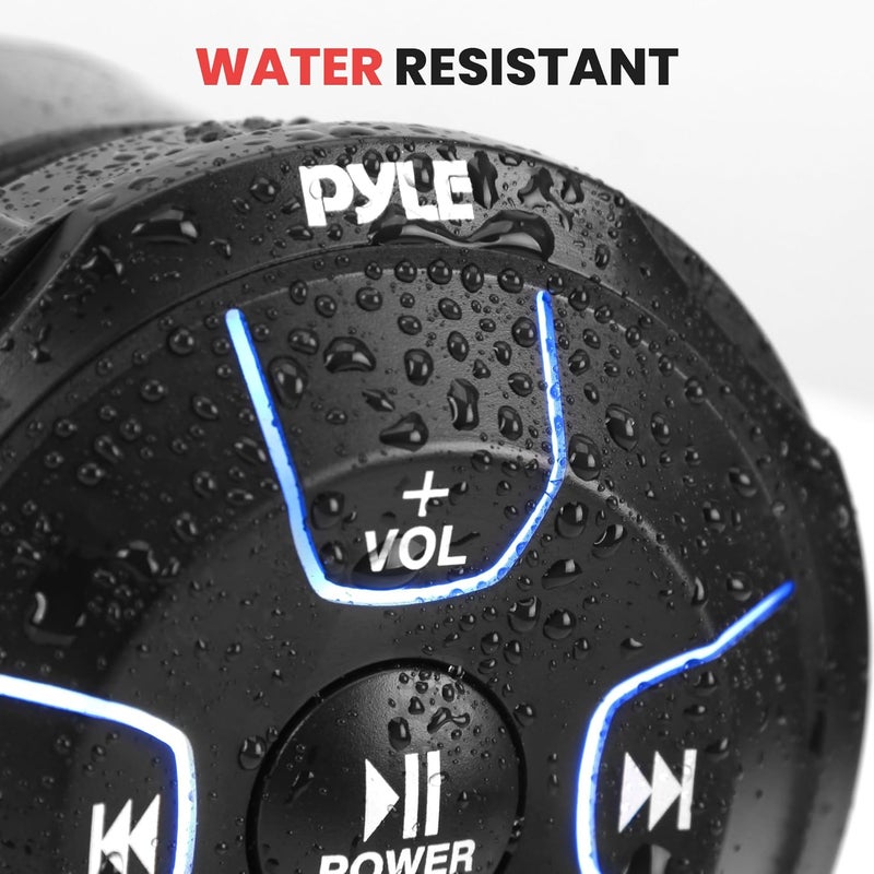 Pyle Amplified Wireless Bluetooth Audio Controller - 300 Watt Waterproof Marine Receiver Remote Control with Aux for Vehicles - Image 3