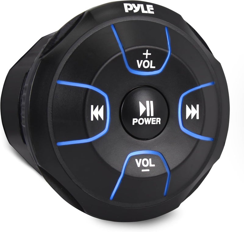 Pyle Amplified Wireless Bluetooth Audio Controller - 300 Watt Waterproof Marine Receiver Remote Control with Aux for Vehicles - Image 1