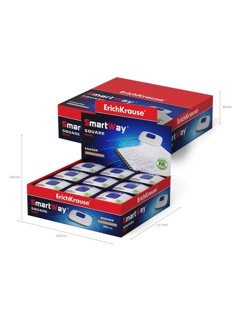 ErichKrause - Eraser with centering SmartWay Mini Square (in polybag) - Image 1