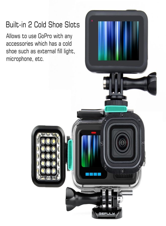 GEPULY 60M/196FT Waterproof Case for GoPro Hero 13 12 11 10 9 Black, Floating Handle Grip Pole Stick Monopod Underwater Accessories Protective Case Dive Shell - Image 4