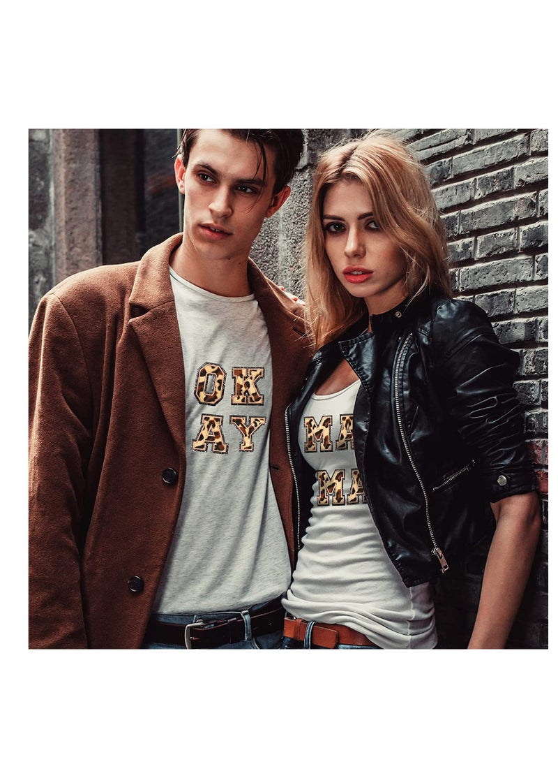 SYOSI رقع حروف شينيلا كبيرة الحجم من SYOSI مع حدود وبريق أسود وتصميم نمور، رقع قابلة للضغط وتخصيص للبدل، رقع للخياطة للإصلاح، رقع مطرزة وتطبيقات للبدل للملابس والقبعات والحقائب 26 قطعة - Image 4