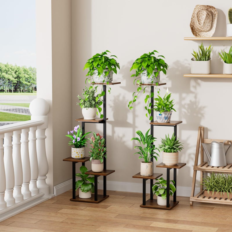 LATIBELL Plant Stand Indoor with Grow Light - 2 Pack Metal Plant Shelf for Indoor Plants Multiple, 5 Tiered Corner Plant Stand Shelves, Plant Rack Display Flower Holder for Living Room Patio Balcony - Image 3