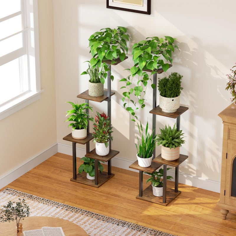 LATIBELL Plant Stand Indoor with Grow Light - 2 Pack Metal Plant Shelf for Indoor Plants Multiple, 5 Tiered Corner Plant Stand Shelves, Plant Rack Display Flower Holder for Living Room Patio Balcony - Image 5
