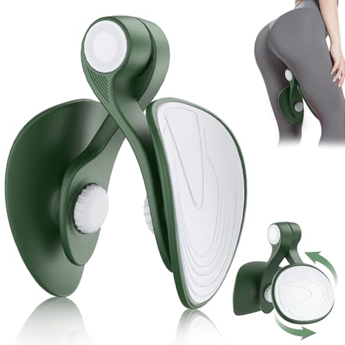 TINRIEF Kegel Exerciser Pelvic Floor Muscle Exercise Devices for Women Inner Thigh Exerciser Leg Workout Equipment Thigh Trainer for Male Hip Trimmer Inner Thigh Toner Workout Dark Green - Image 1