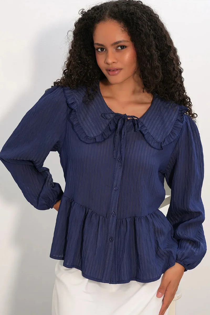 بيغ دارت BDART Women’s Viscose-blend Blouse With Baby Collar