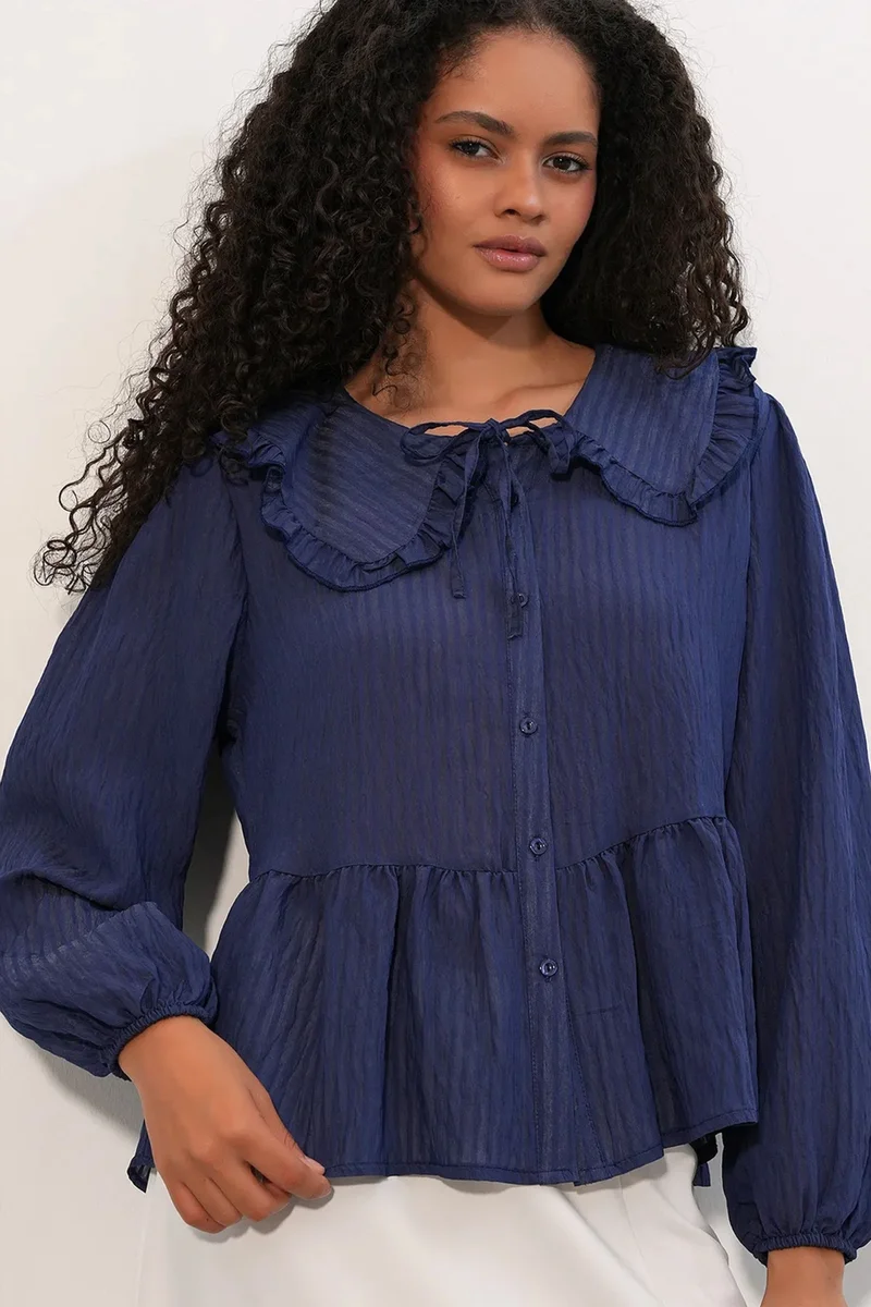 بيغ دارت BDART Women’s Viscose-blend Blouse With Baby Collar
