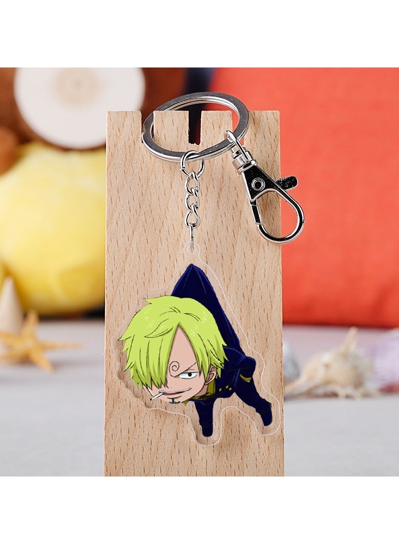 1Pcs One Piece Acrylic Keychain