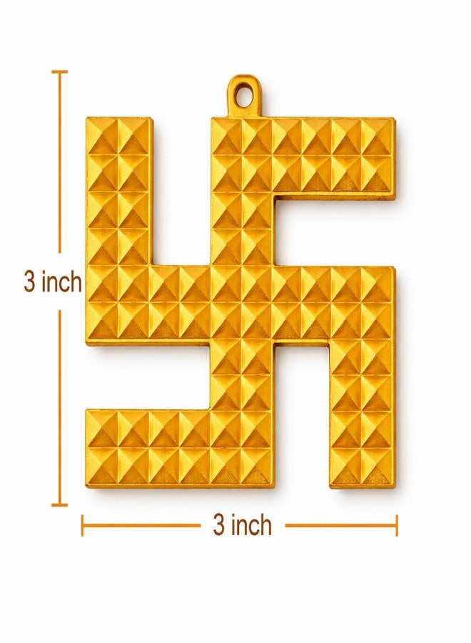 Dharmsaar Copper Swastik Pyramid for Main Door Entrance, Golden Vastu Pyramid for Home, Office & Mandir Décor, Positivity & Prosperity Symbol (3 Inch) - Image 4