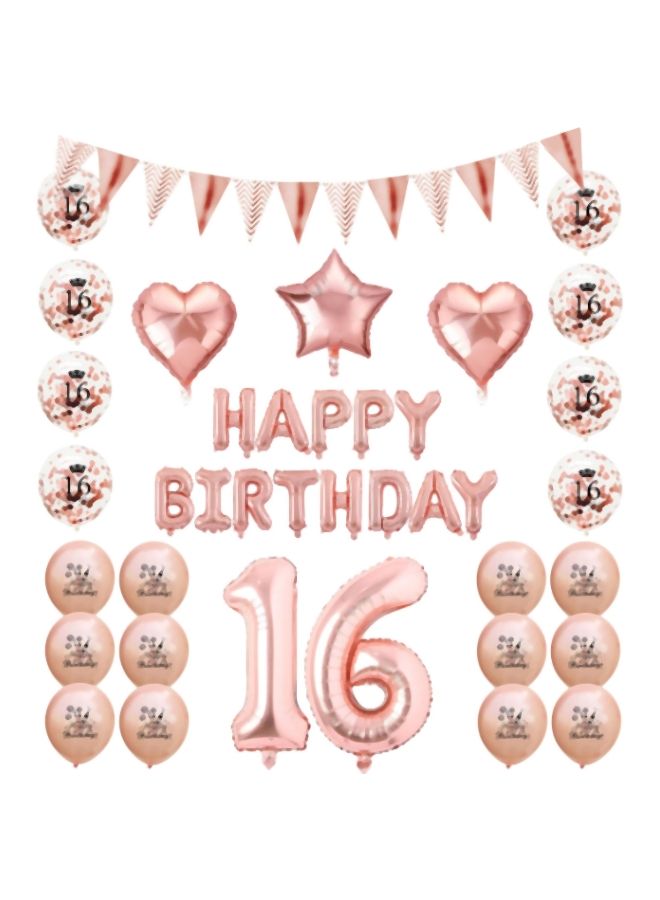 NIBEMINENT 26-Piece 16th Birthday Party Decoration Set - Image 1