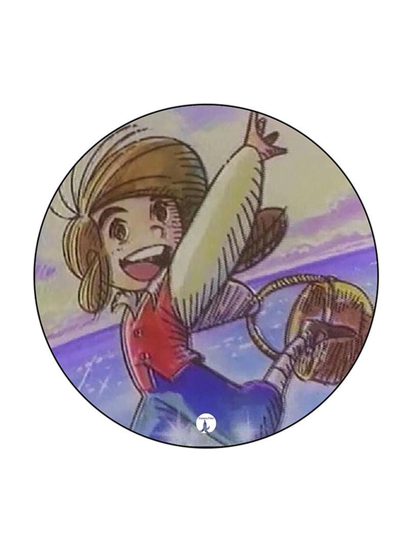 RKN Anime Jazeerat Al Kanz Printed Fridge Magnet Round  Multicolour - Image 1