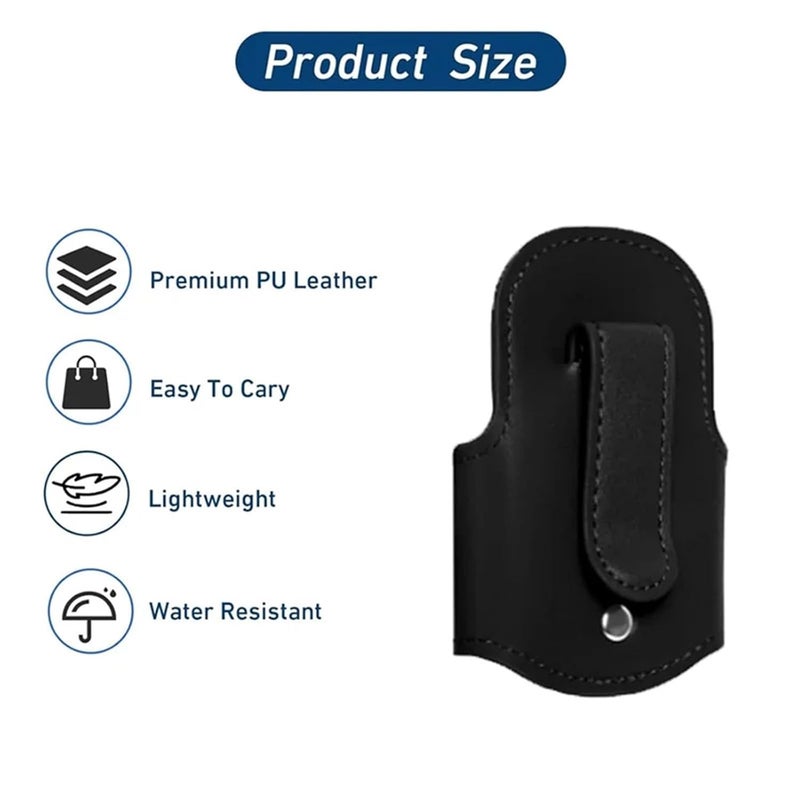 Stethoscope Clip 2pcs Stethoscope Holder Magnetic Clip for Scrubs Pu Leather Portable for Physicians Nurses Black for Physicians Nurses Doctors - Image 3