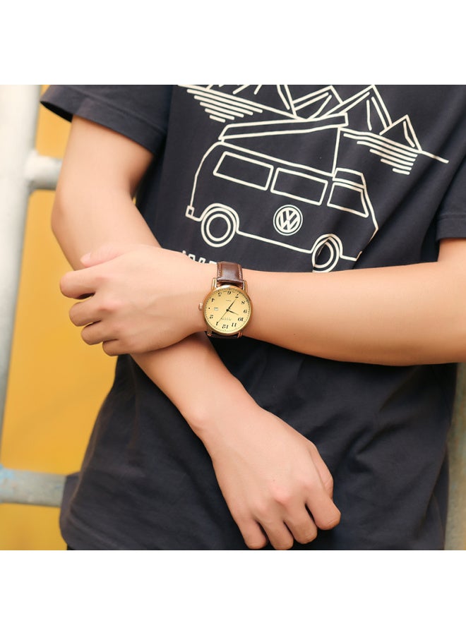 Julius Men's Watch, Retro Fashion, Date Display, Casual Leather Strap, Quartz, Student Exam, Men's Watch, Coffee Color, Ja-508mc - Image 4