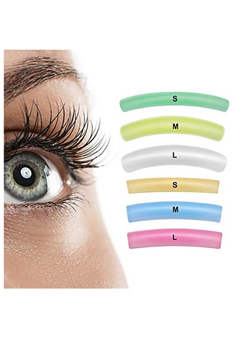 Eyelash Silicone Pads | Soft and Comfortable Eye Lash Perm Pads | Easy to Use Eyelash Lifting Silicone Pad with 6 Different Sizes 12pcs
