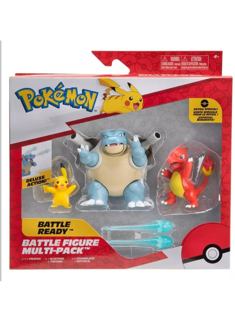 Pokemon Pokemon Battle Figure ,Pikachu, Blastoise, Charmeleon  - Image 1