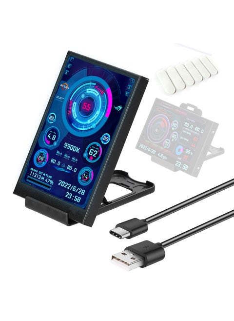 Compact 3.5-inch IPS USB PC Monitor Display3.5 inch sub-screen black standard package 3.5 inch sub-screen black standard package