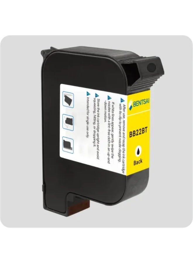 بنتساي خرطوشة حبر مذيبة أصلية سريعة الجفاف من BENTSAI BB22BT بديلة لطابعة BT-HH6205B 6205BL المحمولة النافثة للحبر (أسود) - Image 1