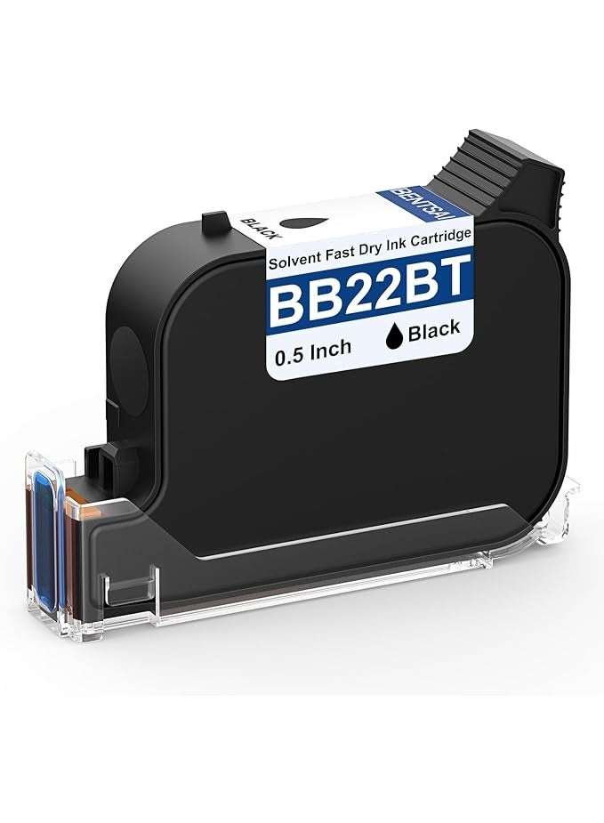 بنتساي خرطوشة حبر مذيبة أصلية سريعة الجفاف من BENTSAI BB22BT بديلة لطابعة BT-HH6205B 6205BL المحمولة النافثة للحبر (أسود) - Image 2
