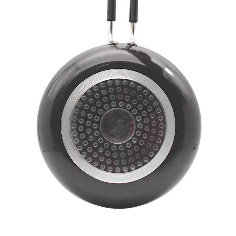 LAZYwindow Hard Anodized Fry Pan - 1 LTR. (Black) | Induction Base Pack of 2 - Image 5