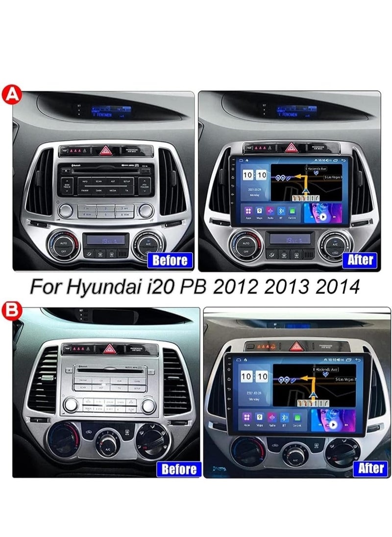 RAYMOS - Android Car Stereo For Hyundai i20 2012 2013 2014 Support Apple Carplay Android Auto Wireless Bluetooth USB Navigation WiFi Radio Built in DSP Rear Camera Included - Image 1