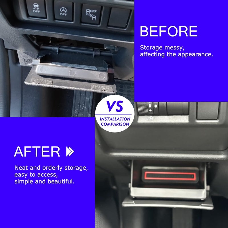 XXCIWP 2Pack 2025 Crosstrek Center Console Organizer & Fuse Box Coin Container Storage Tray for 2024 2025 2026 Subaru Crosstrek Hybrid Armrest Storage Box Crosstrek 2025 Accessories Storage Box Double Layer - Image 3