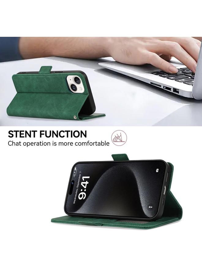 S-TOP Case For iPhone 14 Plus ABEEL Frosted Magnetic RFID Leather Phone Case - Image 5