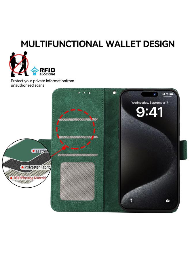 S-TOP Case For iPhone 14 Plus ABEEL Frosted Magnetic RFID Leather Phone Case - Image 4