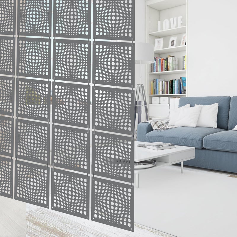 Olive Tree Olive Tree 12Pcs Hanging Room Divider Panel Modern Hanging Screen Partition for Home Decoration Living Room 115 x 115 12 PanelsOTD5097  - Image 1