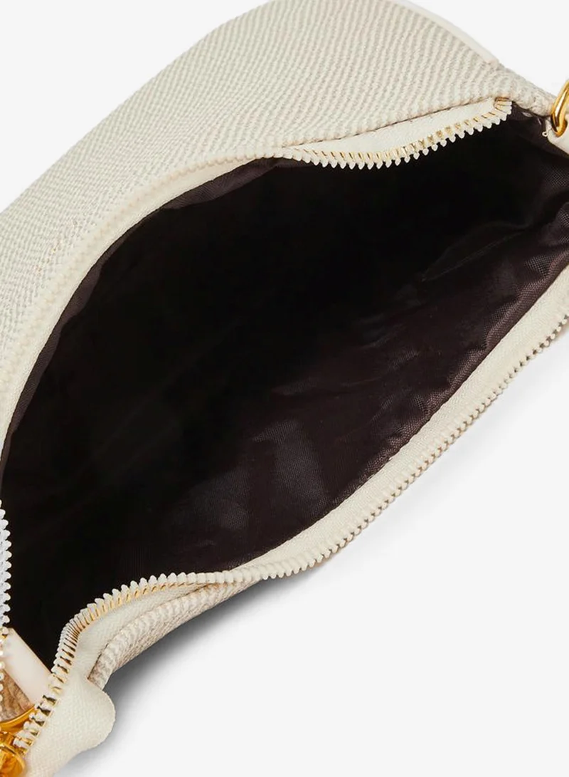 Styli  Cream Baguette Bag with Chain Detail for Women | Best Price UAE