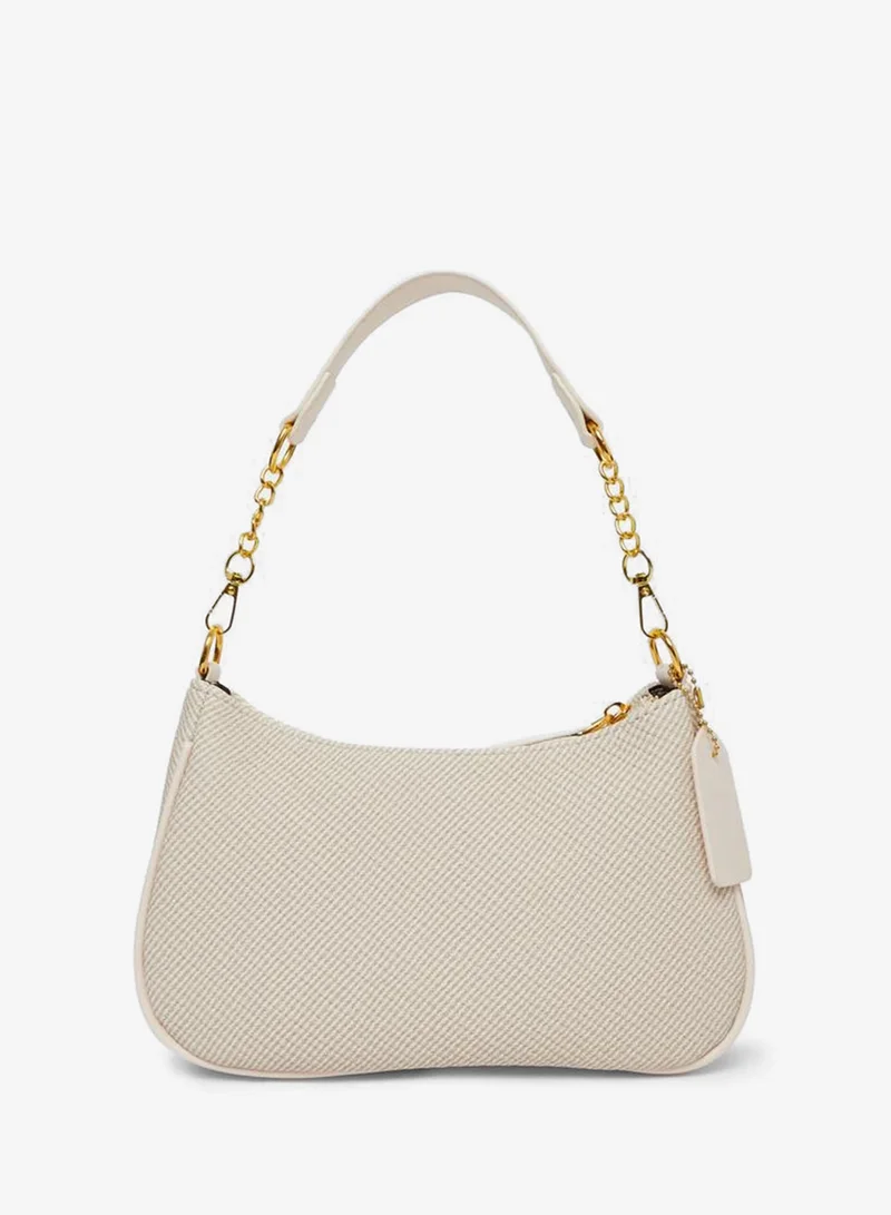 Styli  Cream Baguette Bag with Chain Detail for Women | Best Price UAE