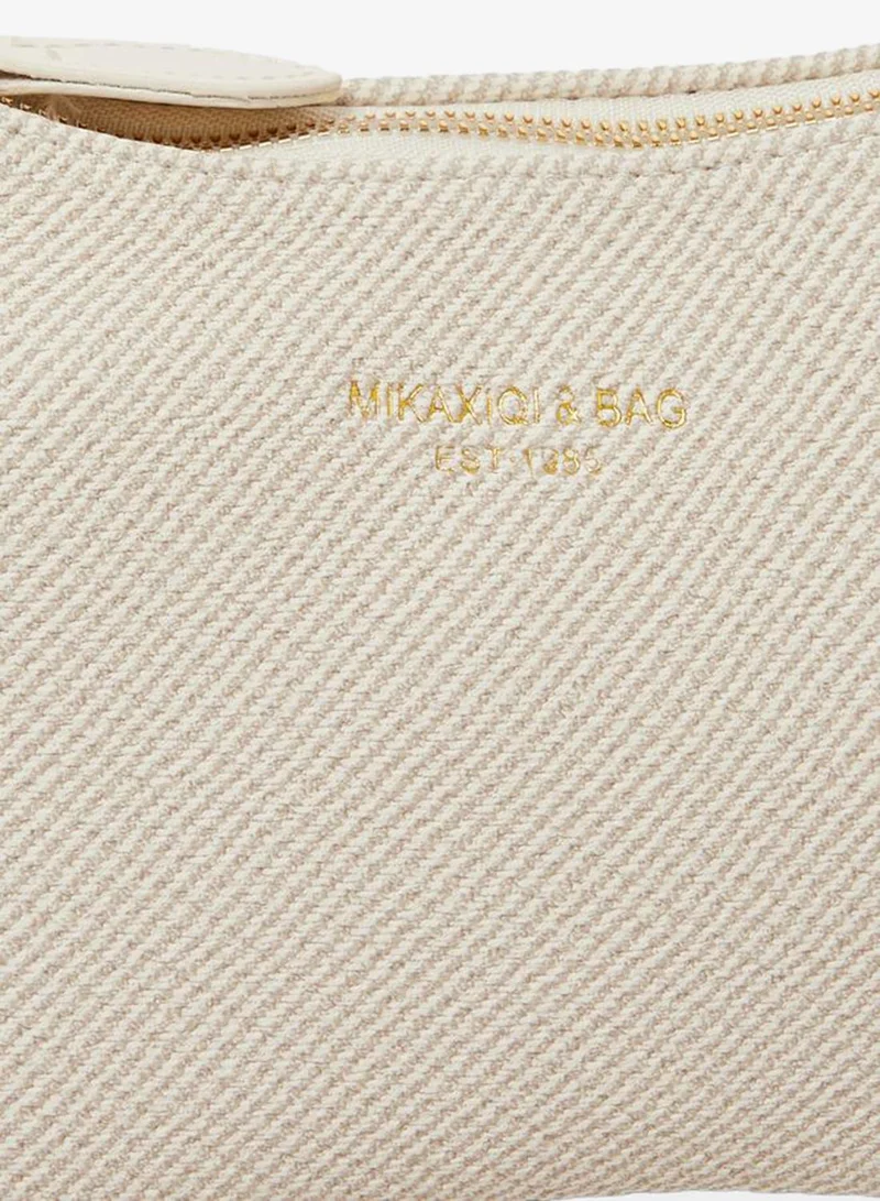 Styli  Cream Baguette Bag with Chain Detail for Women | Best Price UAE
