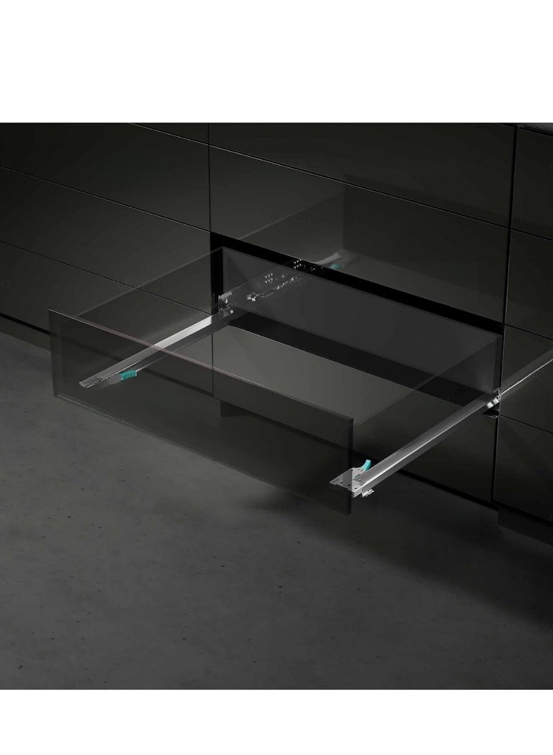 STARKE Concealed Damping Drawer Slides, Galvanized Heavy Duty Rust Resistant Plate Drawer Slides 30kg Load Capacity for 390-400 mm Drawers 1.0/1.5/1.8mm Thick - 415 mm Minimum Cabinet Depth - Image 3