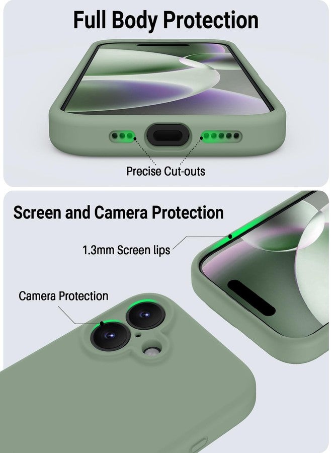 OTOFLY Designed for iPhone 16 Case,[Camera Control Button Coverage][12FT Military-Grade Protection] Silicone Shockproof Slim Cover Women Men 16 Phone Case 6.1 inch,Calke Green - Image 4