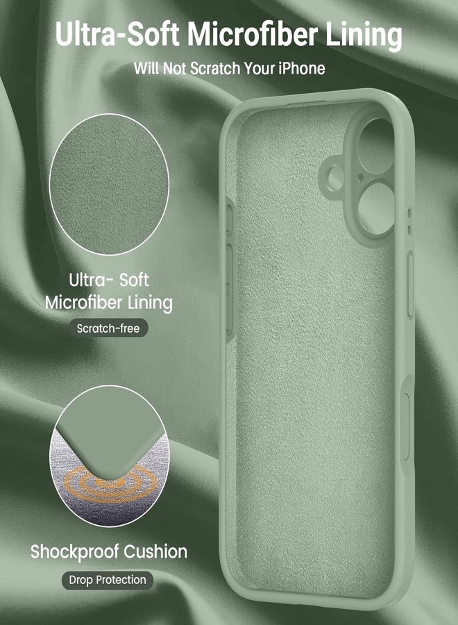 OTOFLY Designed for iPhone 16 Case,[Camera Control Button Coverage][12FT Military-Grade Protection] Silicone Shockproof Slim Cover Women Men 16 Phone Case 6.1 inch,Calke Green - Image 5