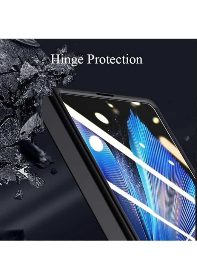 Generic - Vivo X Fold 3/3 Pro Hinge Protection Premium Leather Case with Screen Protector Function Stand, Full Coverage, Shock Resistant, for X Fold 3/3 Pro - Image 1