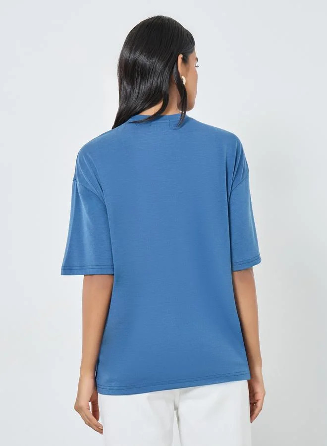 Take Two Take Two Embroidered Detail Relaxed Fit T-Shirt